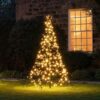Lights4fun 2m Fairybell LED Baum Weihnachtsdeko außen