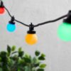 Lights4fun Pro Connect 85m 170er Party Lichterkette bunt koppelbar schwarzes Kabel