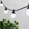 Lights4fun Pro Connect 10m 20er Party Lichterkette weiß koppelbar schwarzes Kabel