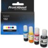 PrintAbout Druckerpatrone kompatibel mit Epson 102 (T03R14/24/34/440) – 4-farbig – Multipack