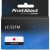PrintAbout Druckerpatrone kompatibel mit Brother LC-521M – Magenta