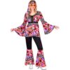 Horror-Shop 70s Hippie Pink Bubbles Damenkostüm