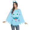 Horror-Shop Monster Kostüm Poncho Blau