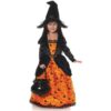 Horror-Shop Pumpkin Hexe mit Hut Kinderkostüm
