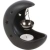 Horror-Shop Schwarzer Mystic Halbmond als Duftlampe