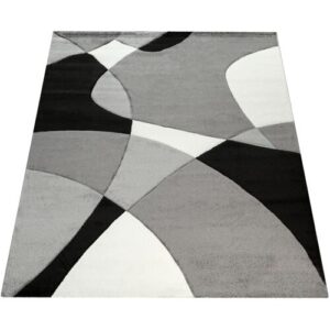 teppich.de Moderner-teppich Diamora schwarz-weiß 80×150 cm Schwarz-Weiß