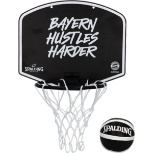 FC Bayern Mini Basketballkorb Hustles Harder – Schwarz