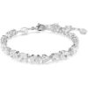 Armkette SWAROVSKI „Schmuck Geschenk Mesmera Armband“, silber (metallfarben, kristallweiß, kristallweiß), Armbänder, Damen, Metall, Armkette, mit Swarovski Kristall, Zirkonia (synth.)