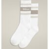 Wilson Crew Stripe Script Socks