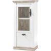 Vitrine FLORENZ 71 x 146 cm weiß/braun
