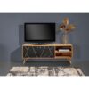 INTERhome Lowboard LEVI 105 x 80 cm braun/ schwarz