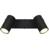 GLOBO Retrofit Deckenlampe mit 2 Spots ROBBY 26 cm schwarz