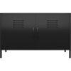 Sideboard MISSION DISTRICT Metall 100 x 40 x 64 cm pulverbeschichtet Schwarz