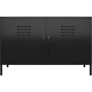 Sideboard MISSION DISTRICT Metall 100 x 40 x 64 cm pulverbeschichtet Schwarz