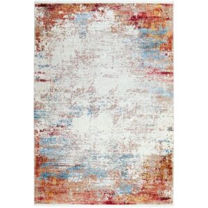 Webteppich FINESSE 200 x 290 cm beige/rot