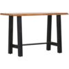 INTERhome Bartisch TENSIO 140 x 60 cm Akazie Massivholz/schwarz