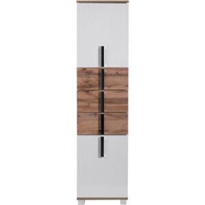 Hochschrank LUCA 40,3 x 163,7 cm weiß/ Eiche Landhaus