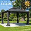 Brast Alu Pavillon MIAMI mit Stahldach 4×4
