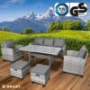 Brast Polyrattan Garten Sitzgruppe DELIGHT-7 grau/anthrazit