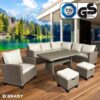Brast Polyrattan Eck Sitzgruppe HACIENDA braun/beige