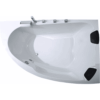 Raumsparbadewanne 180×130 Rechts cm, freistehend / Einbau, für 2 Personen, glasfaser Sanitäracryl, Caribia DELTA XL Badewanne, Made in Germany