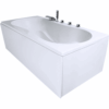 Badewanne 190×90 cm mit Füßen, freistehend / Einbau, für 2 Personen, glasfaserverstärktes Sanitäracryl, Caribia TRENTO Badewanne, Made in Germany