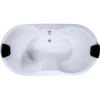 Ovale Badewanne 195×100 cm, Einbau, für 2 Personen, tief, glasfaserverstärktes Sanitäracryl, Caribia MIAMI Badewanne, Made in Germany