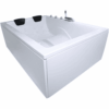 Freistehende Doppelbadewanne 190×140 cm, groß, für 2 Personen, glasfaserverstärktes Sanitäracryl, Caribia DYNASTY XL Badewanne, Made in Germany