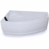 Eck-Raumsparbadewanne 160×90 Links cm, Einbau, für 1 Person, glasfaserverstärktes Sanitäracryl, Caribia MINI CORNER Badewanne, Made in Germany