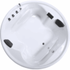 Badewanne 182×182 Rund cm, rund oder eckig, Einbau, für 2 Personen, glasfaserverstärktes Sanitäracryl, Caribia VIDAL XXL Badewanne, Made in Germany
