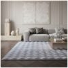 KADIMA DESIGN Hochflorteppich Waschbar NAUDERS, einfarbig, Silber, 140 x 200 cm