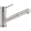 Villeroy und Boch Küchenarmatur Como Shower 925211LC Niederdruck, 8 l/min, ausziehbar, Edelstahl massiv