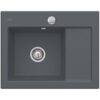 Villeroy und Boch Subway 45 Compact Einbauspüle 331202i4 links, mit Ablaufgarnitur, Excenterbetätigung, 650 x 510 mm, graphit CeramicPlus