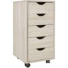WOHNLING WL5.174 Rollcontainer Braun 33 cm x 38 cm x 64 cm