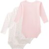 Sanetta 3er-Pack Bodys langarm Herzen natur   rosa 98