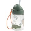 Done By Deer Trinkflasche mit Strohhalm gruen