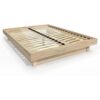 ABC MEUBLES Plattformbett 140×190 aus Massivholz – Roh (ohne Lack)