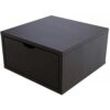 ABC MEUBLES Aufbewahrungswürfel Holz 50×50 cm + Schublade – Schwarz