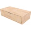 ABC MEUBLES Aufbewahrungswürfel Holz 100×50 cm + Schublade – Roh (ohne Lack)