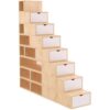 ABC MEUBLES Treppenregal 200 cm – Naturlack/Weiß
