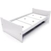 ABC MEUBLES Bett 90×190 1 Platz Holz Buche Solo – Weiß