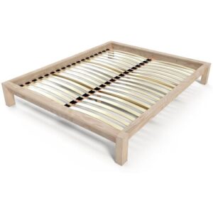 ABC MEUBLES Holzbett 140×200 King Solid – Roh (ohne Lack)