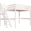 ABC MEUBLES Hochbett 160×200 Sylvia mit Müllertreppe – Weiß