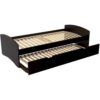 ABC MEUBLES Ausziehbett 80×200 Happy aus Massivholz – Schwarz