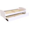 ABC MEUBLES Ausziehbett 90×200 Happy aus Massivholz – Weiß