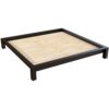 ABC MEUBLES Kingsize Bett 200×200 Massivholz – Schwarz