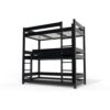 ABC MEUBLES Etagenbett 3 Plätze 80X200 holz ABC – Schwarz