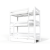 ABC MEUBLES Etagenbett 4 Plätze 80X190 holz ABC – Weiß