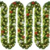 Casaria® Weihnachtsgirlande 10m In-/Outdoor geschmückt