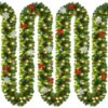 Casaria® Weihnachtsgirlande 5m In-/Outdoor geschmückt